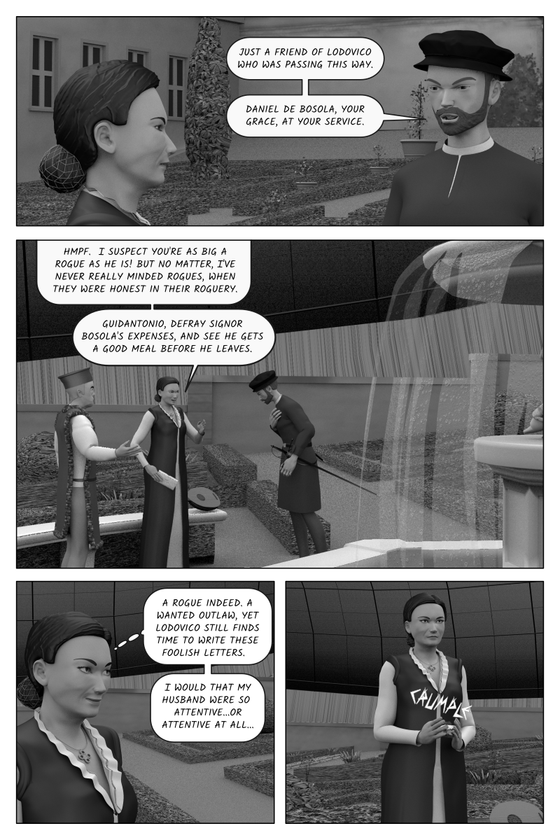 Poison Fruit - Page 22 - Bosola leaves. Isabella begins musing about her past history with Lodovico.