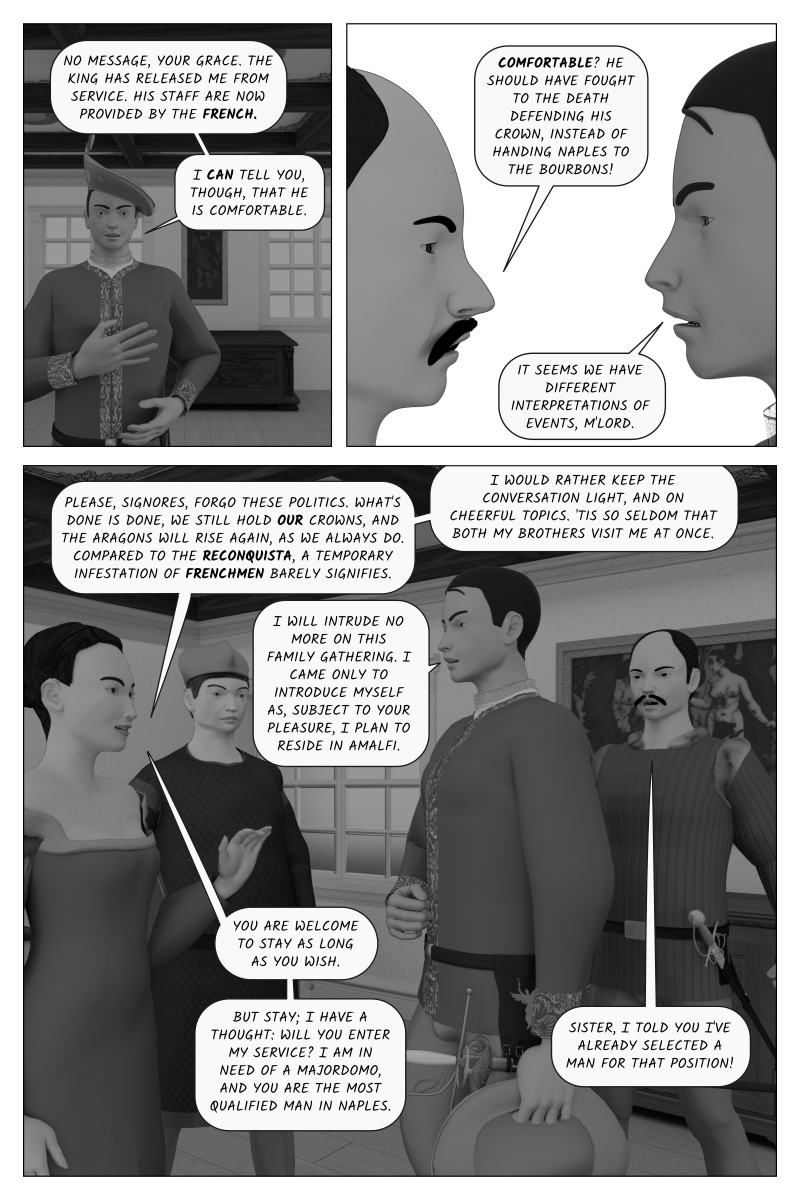 Poison Fruit - Page 47 - Giovanna offers Antonio a job as her Master of House.
