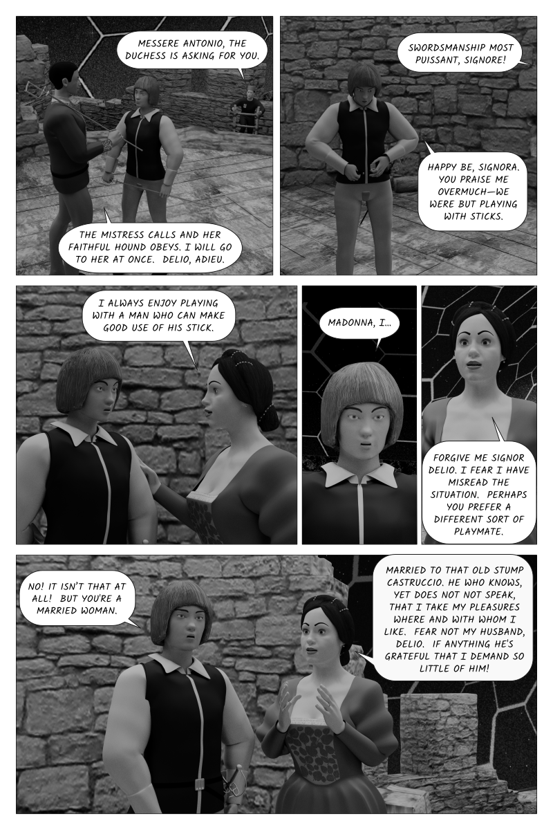 Poison Fruit - Page 58 - Julia appears and sexually propositions Delio.