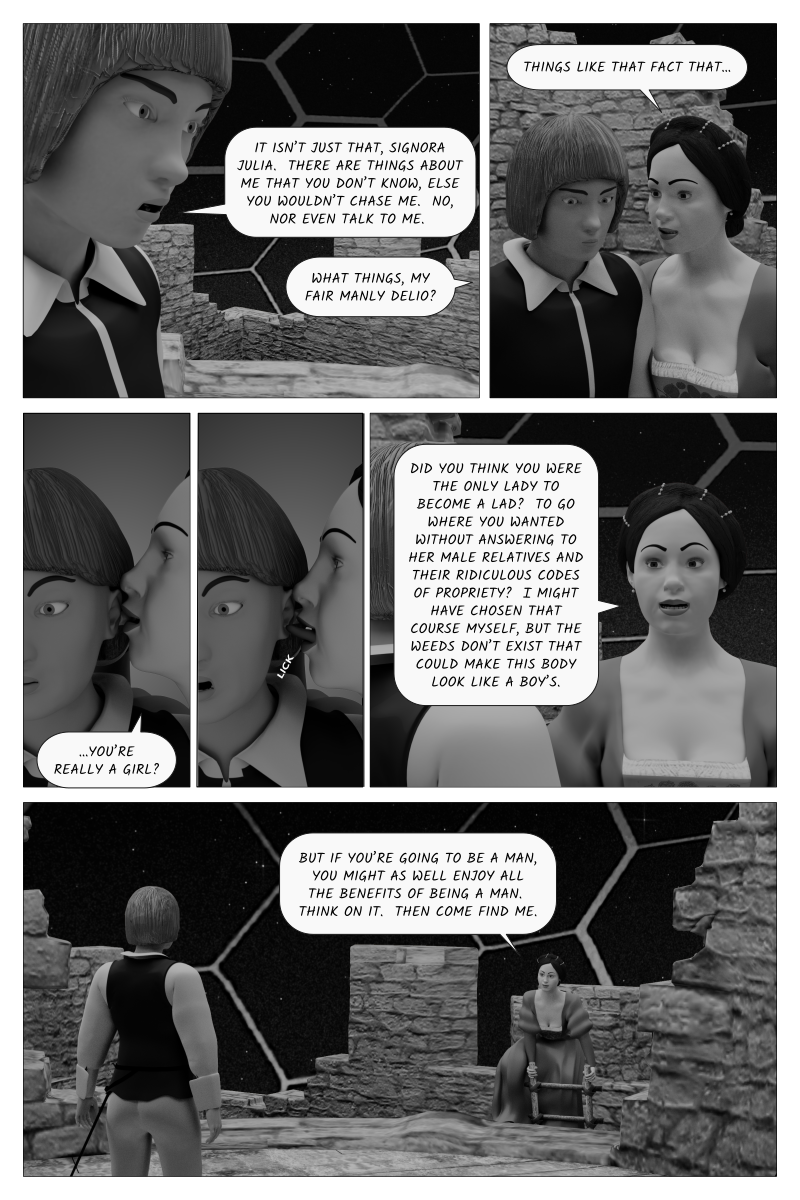 Poison Fruit - Page 59 - Julia reveals that she knows Delio's secret.